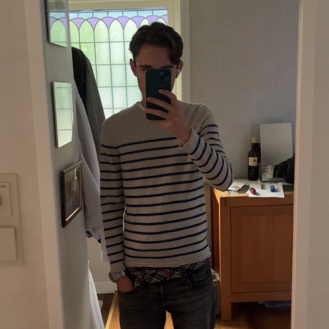 Randig merinoullströja från NN07 - 2