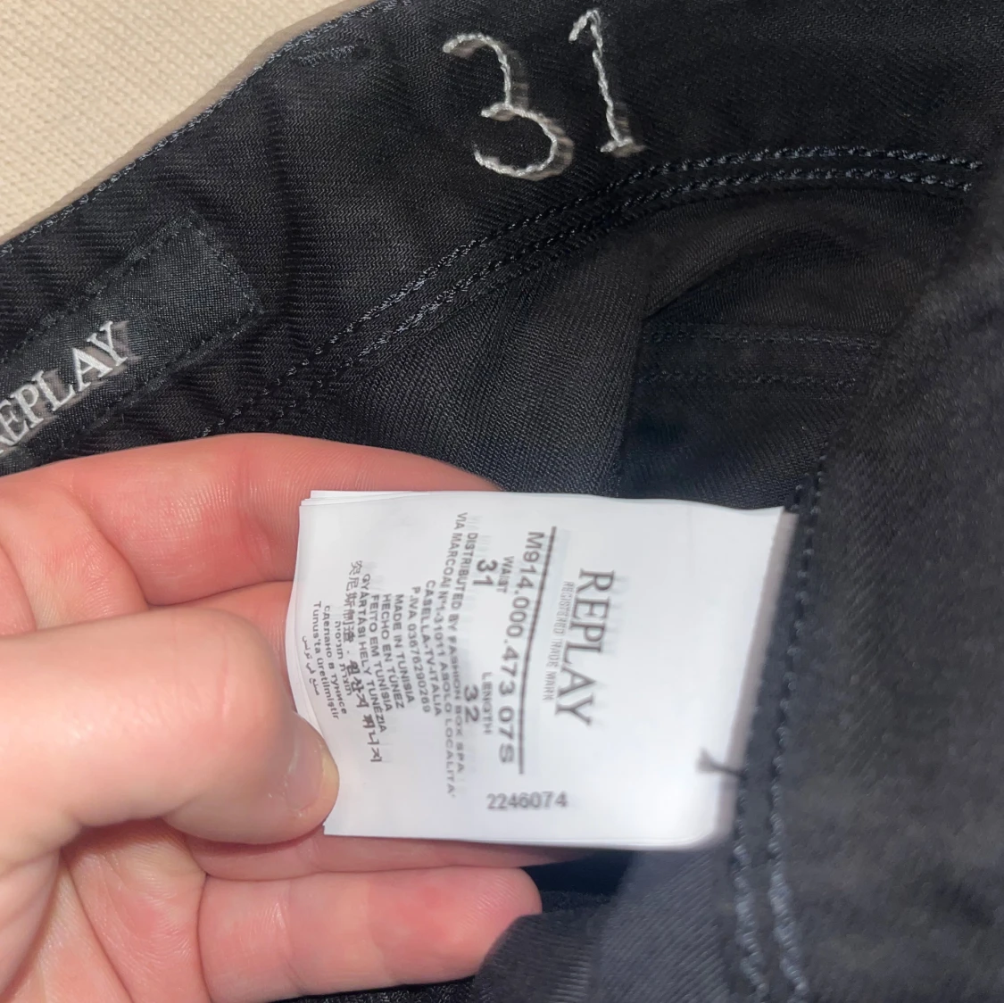 Svarta Replay Anbass jeans - 3