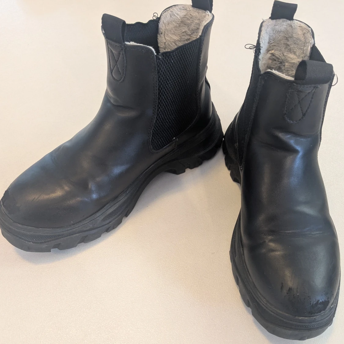 Svarta varmfodrade Chelsea boots - 1