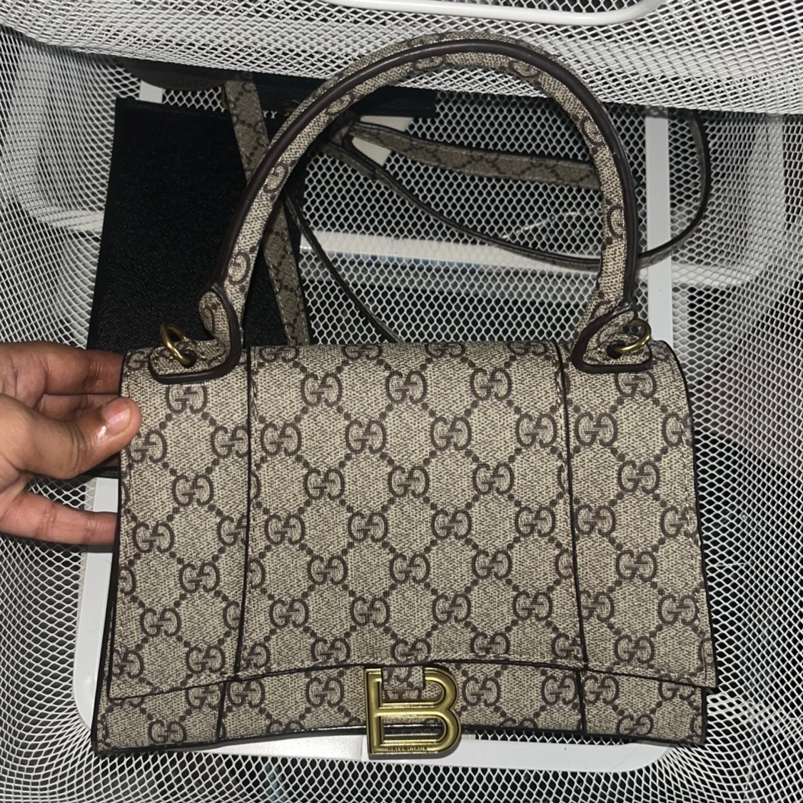 handväska beige/grå