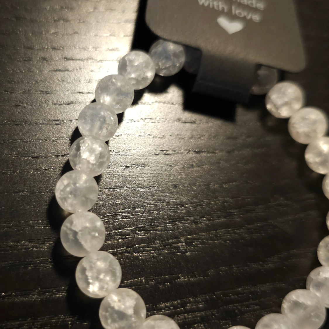 Handgjort vitt pärlarmband - 1