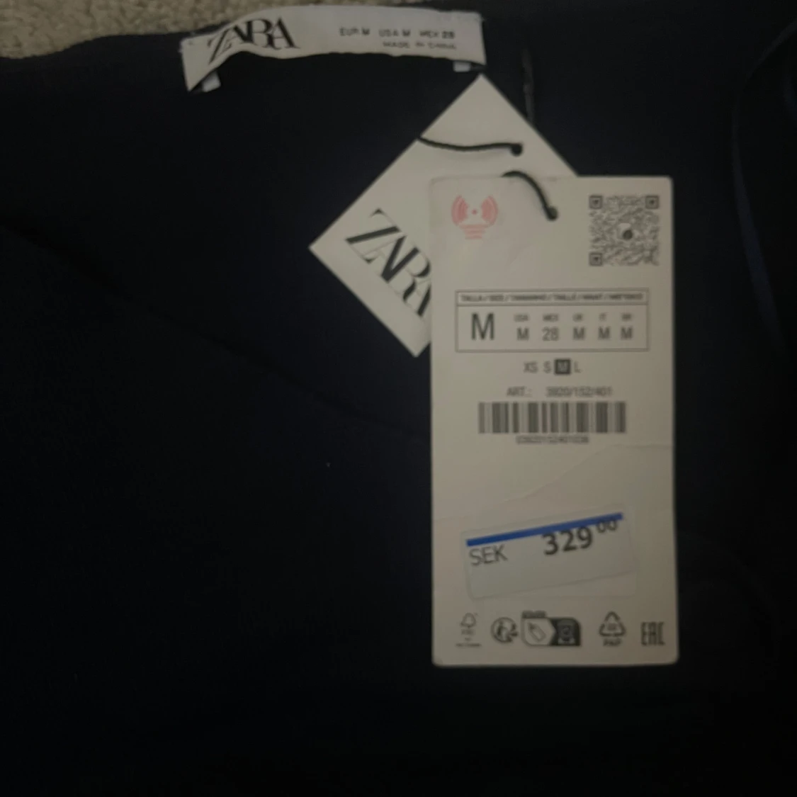 Mörkblå långärmad topp från Zara - 3