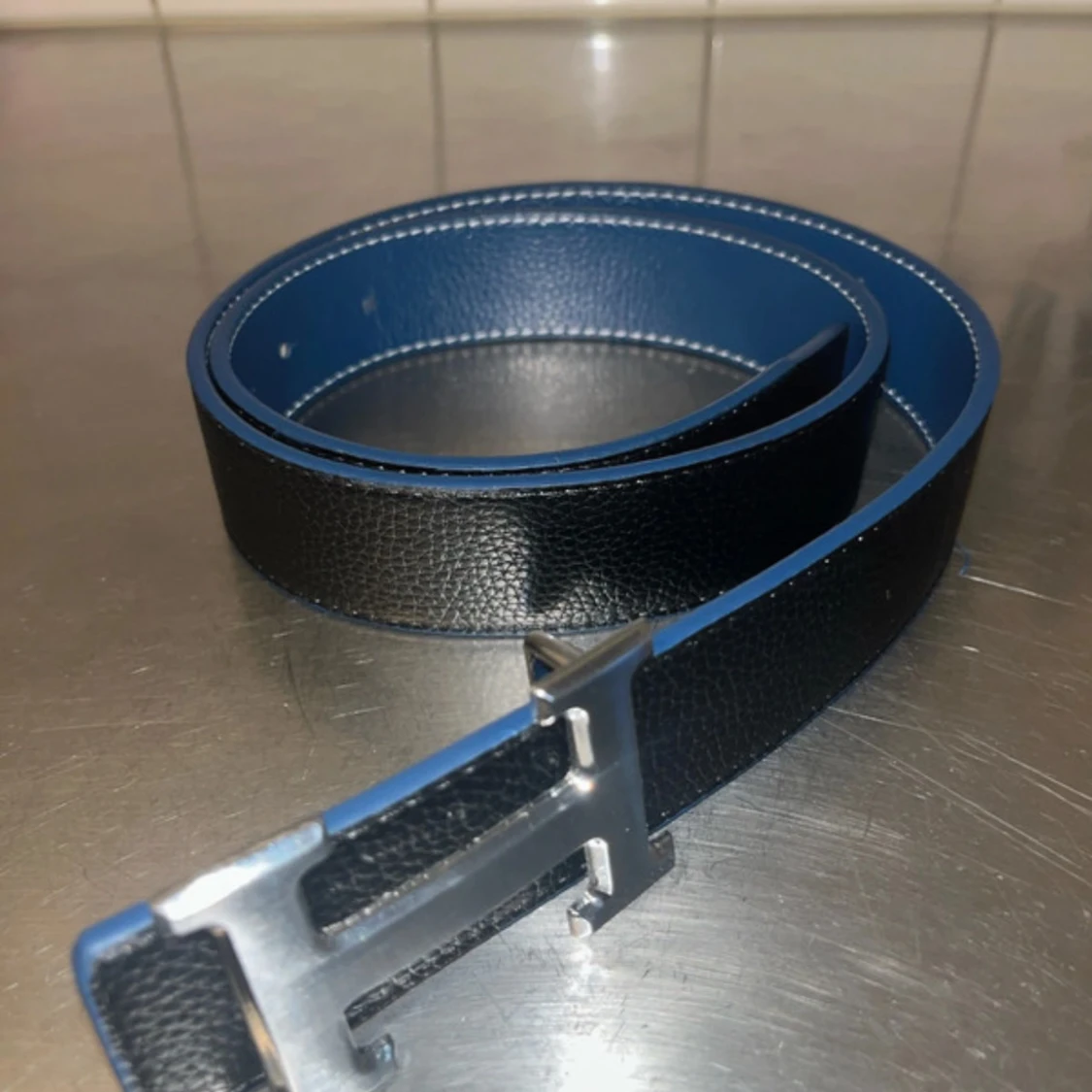 Blått/svart bälte  - 1