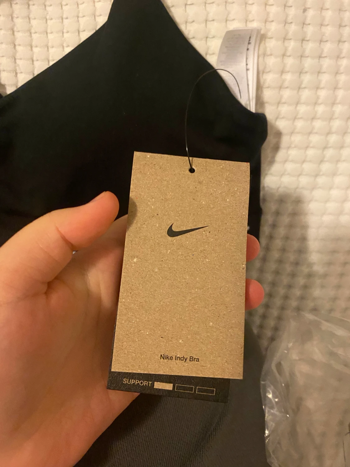 Svart Nike linnetopp med logoband - 1