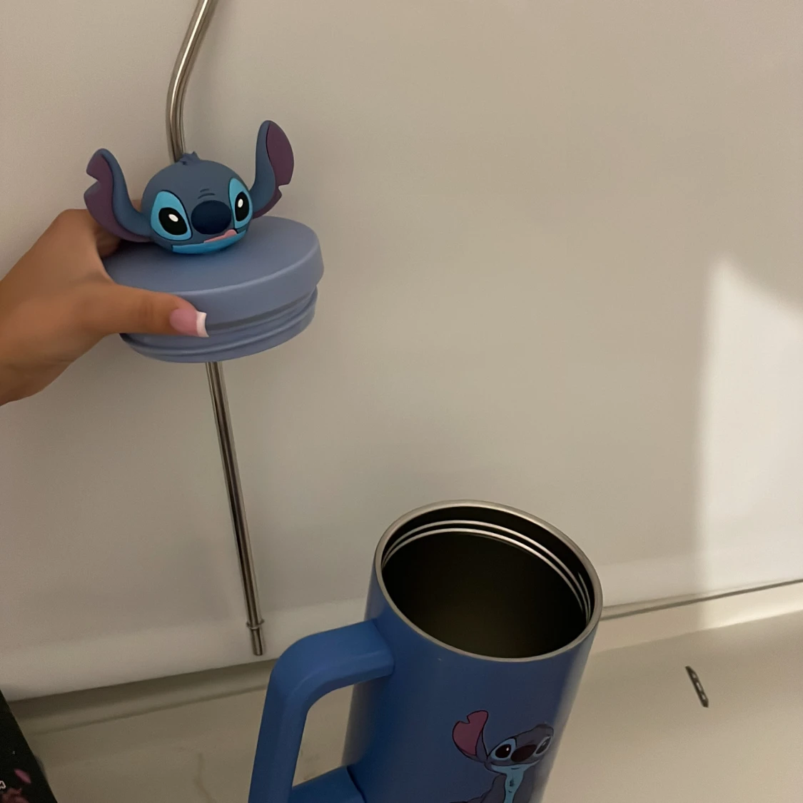 Disney Stitch Termosmugg med Sugrör - 1