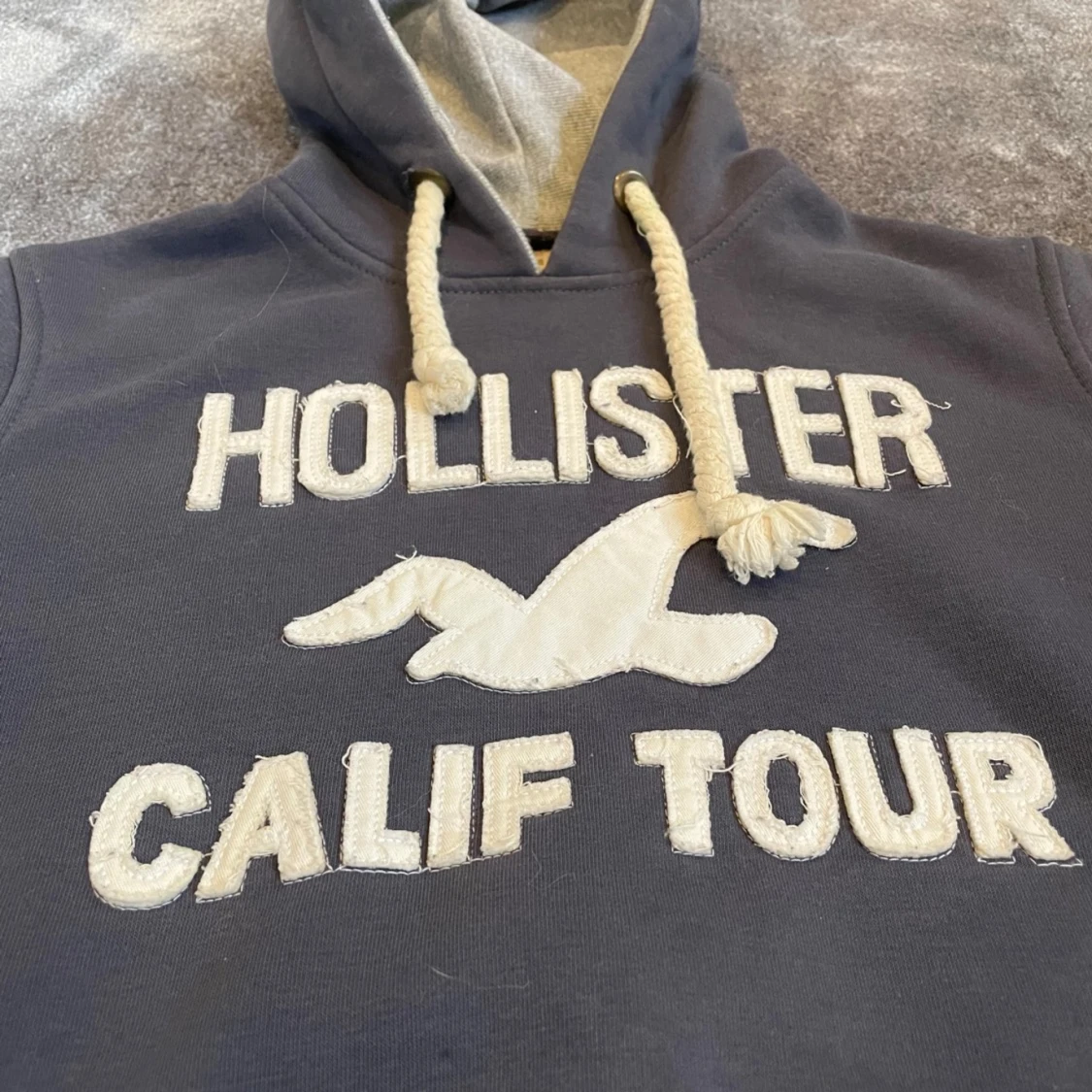 Mörkblå Hollister hoodie  - 1