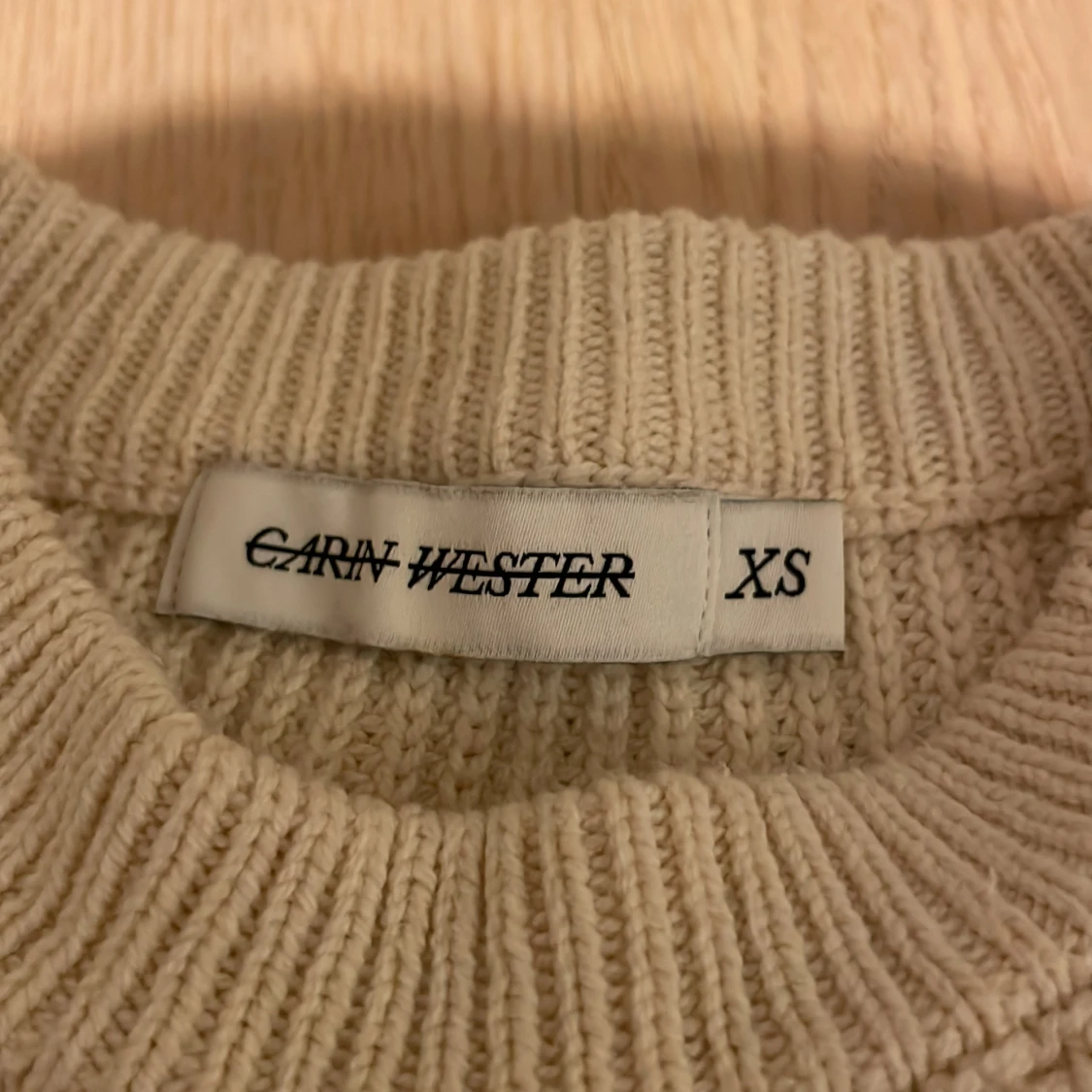 Beige stickad tröja Carin Wester XS - 3