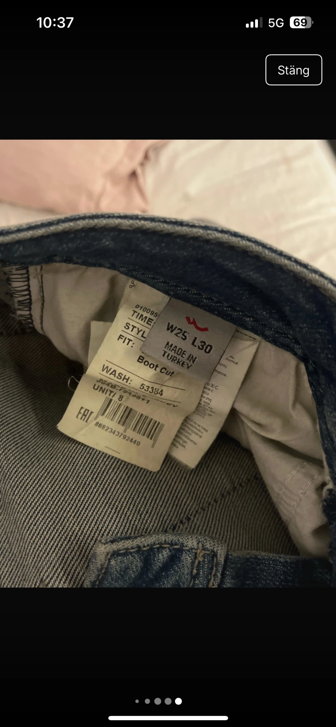 Blå ltb bootcut jeans låg midja - 6