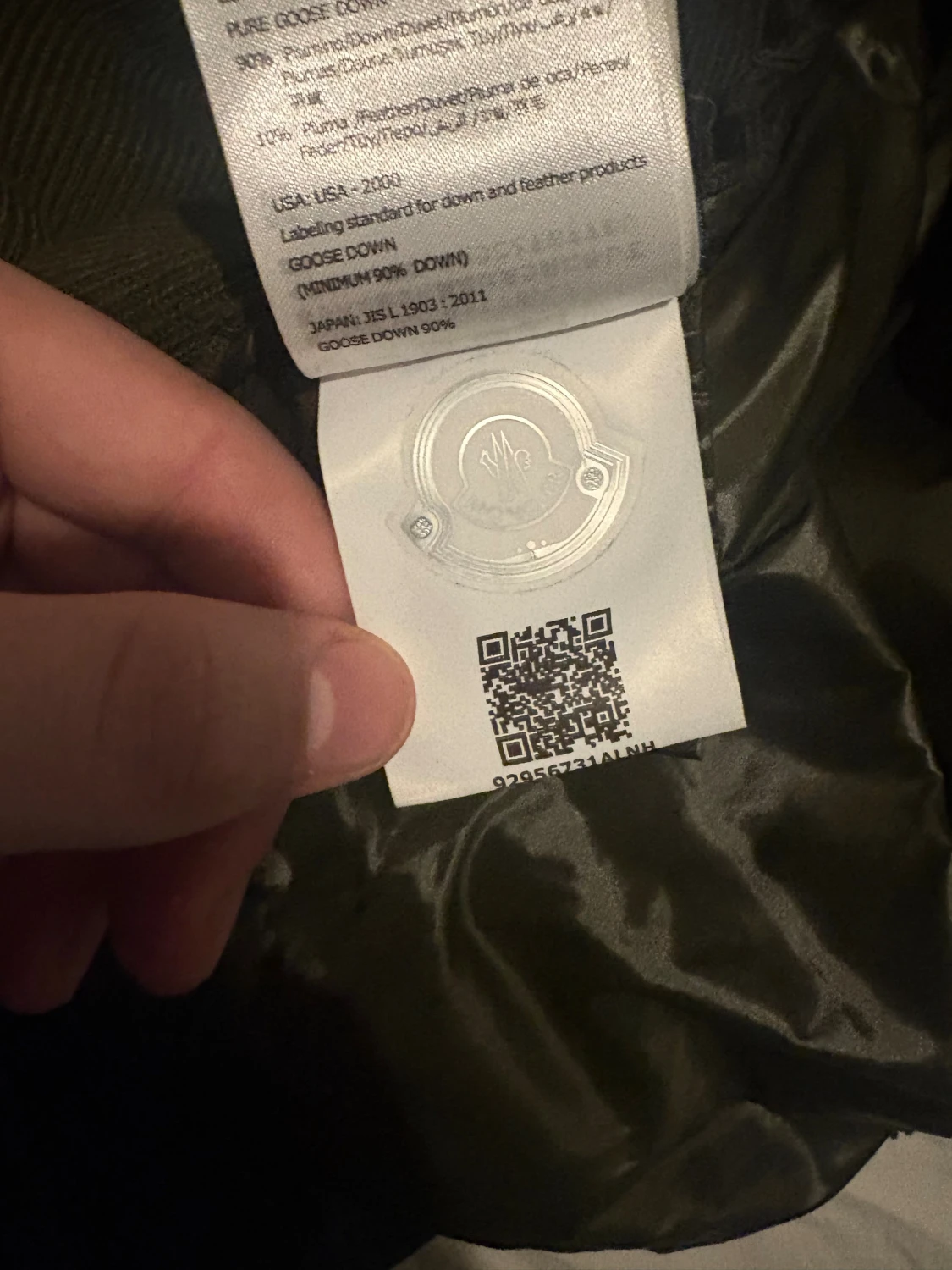 Grön Moncler pufferjacka med stickade ärmar - 2