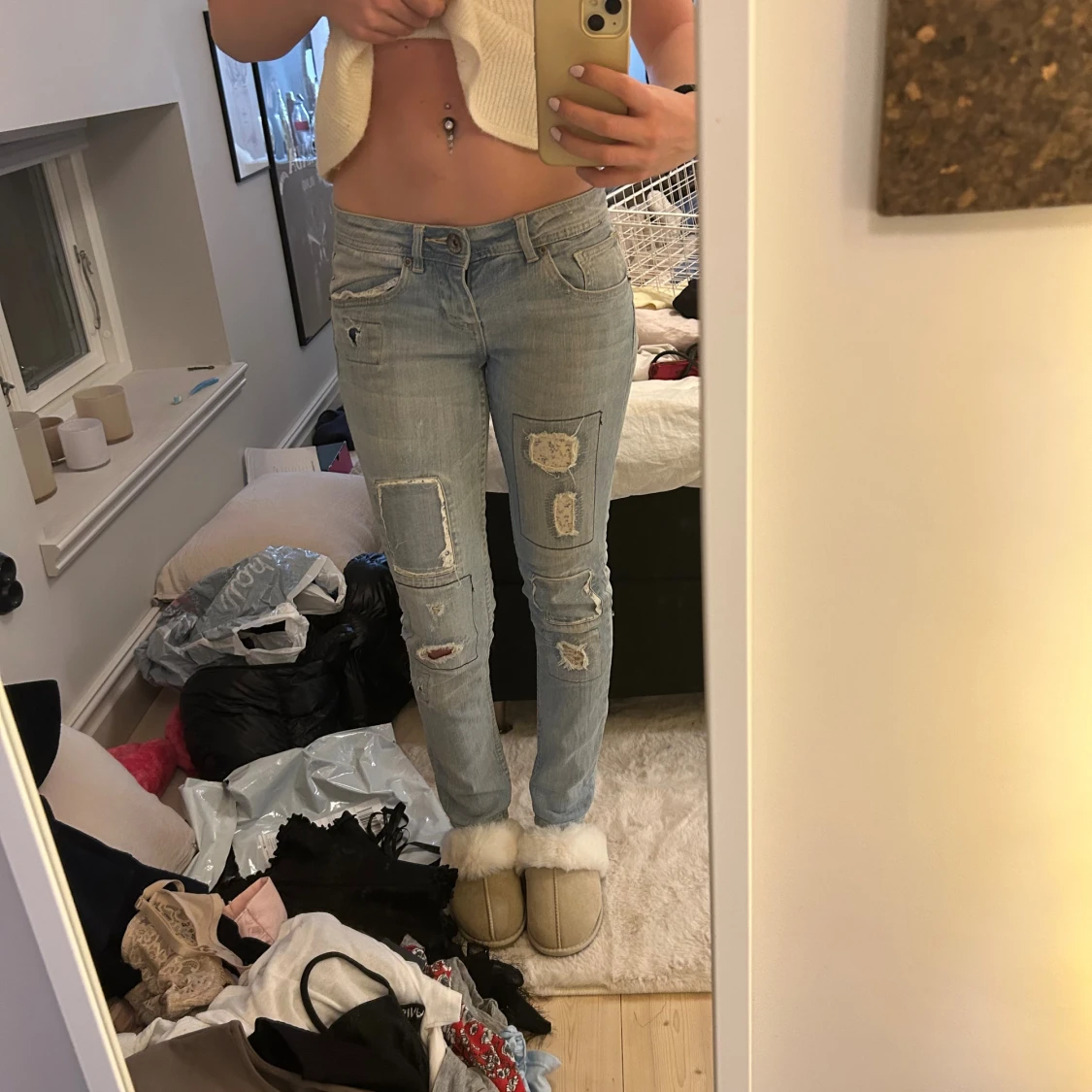 Lågmidjade jeans - 2
