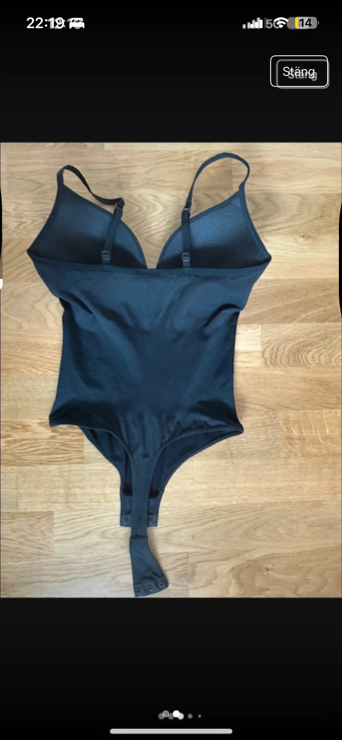 NY Svart bodysuit med smala axelband - 1