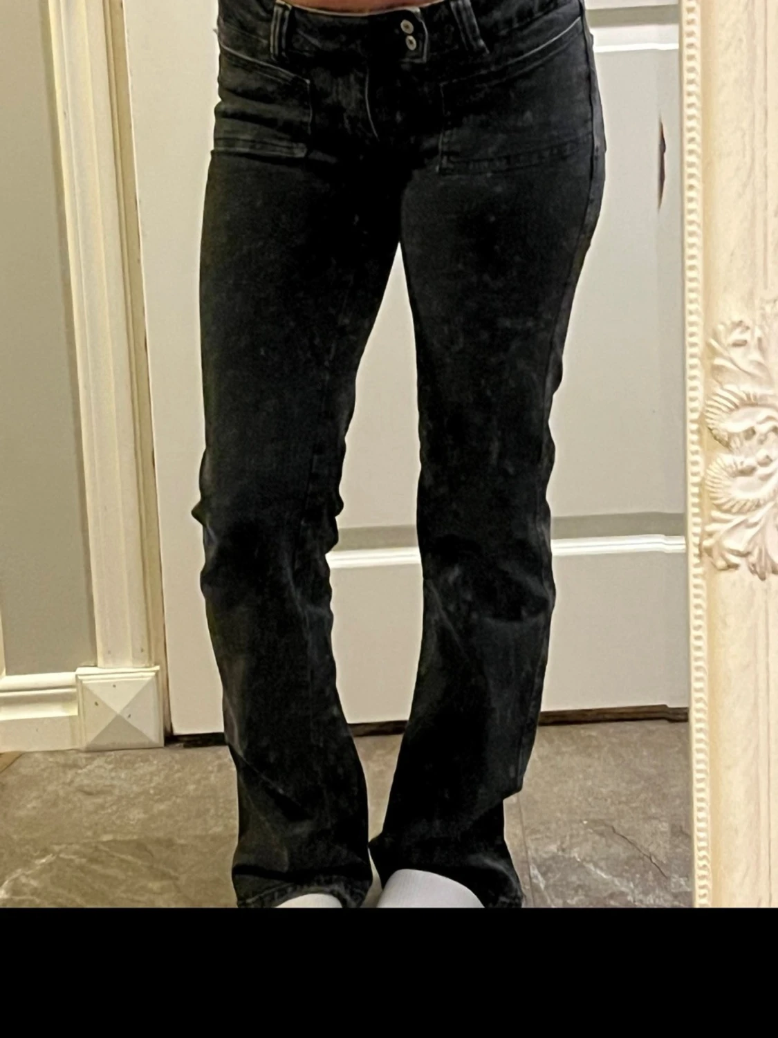 Grå svarta lowwaist - 1