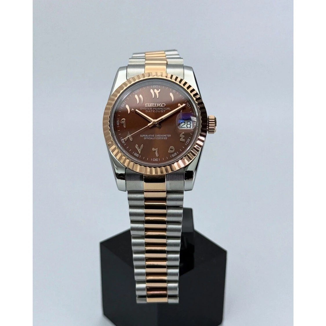 Seiko tvåtonad automatisk klocka