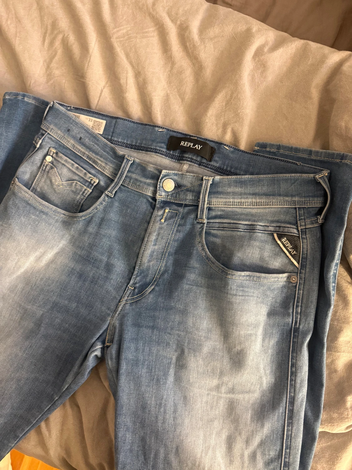 Replay ljusblå jeans straight fit - 3