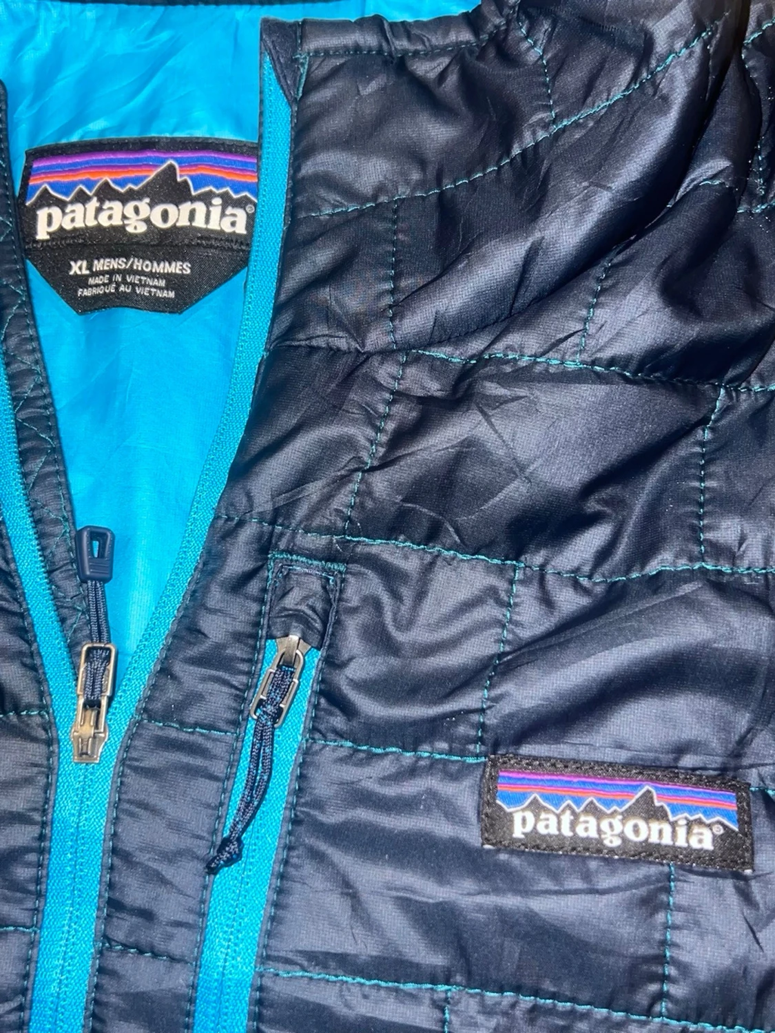 Svart pufferjacka Patagonia XL - 1