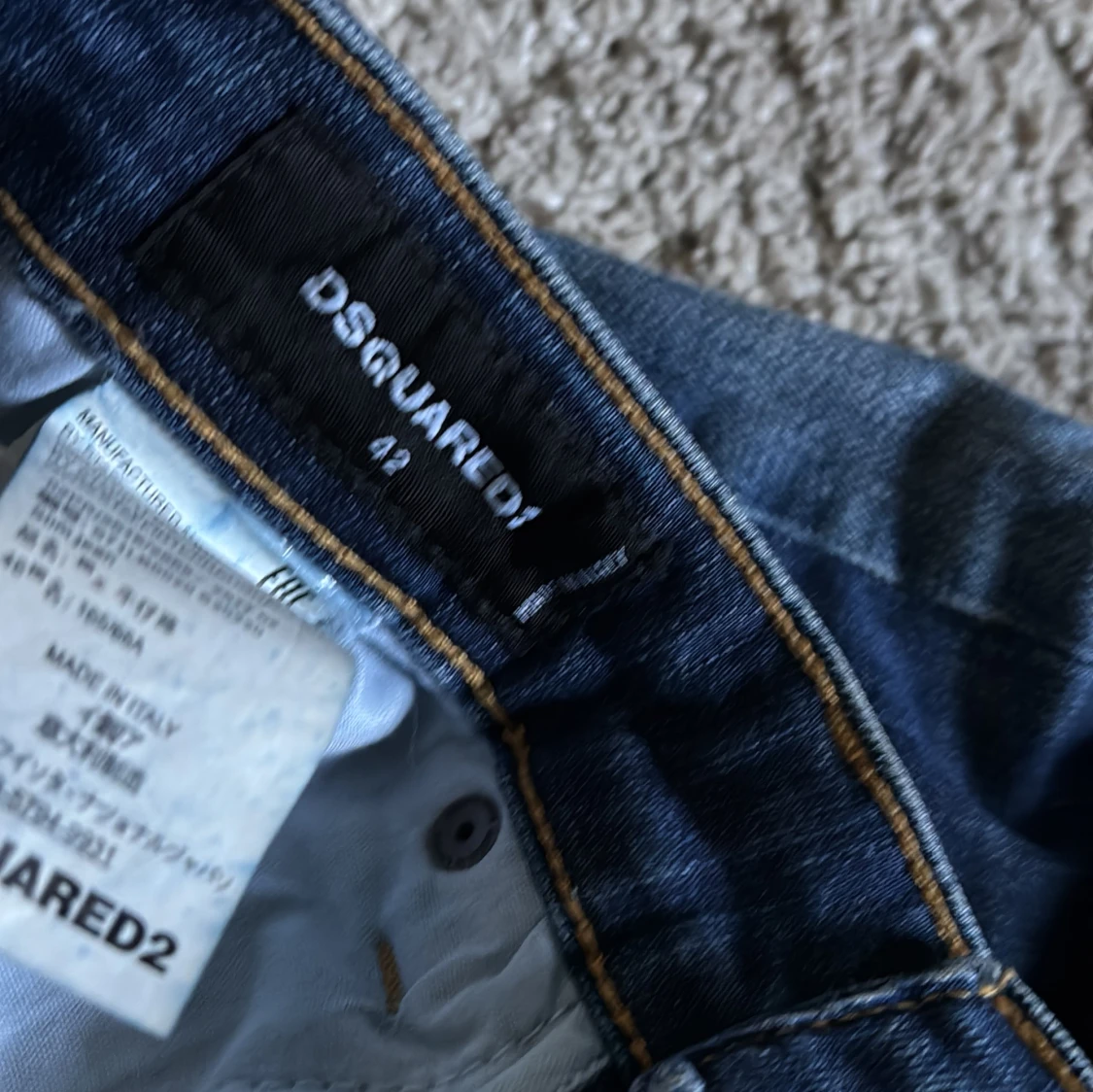 Dsquared2 blå jeans med slitningar - 2