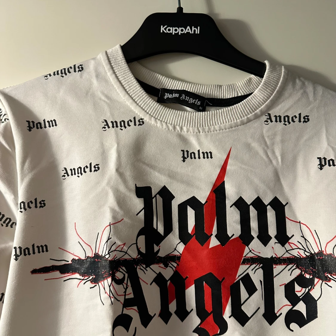 Vit Palm Angels sweatshirt med tryck - 1