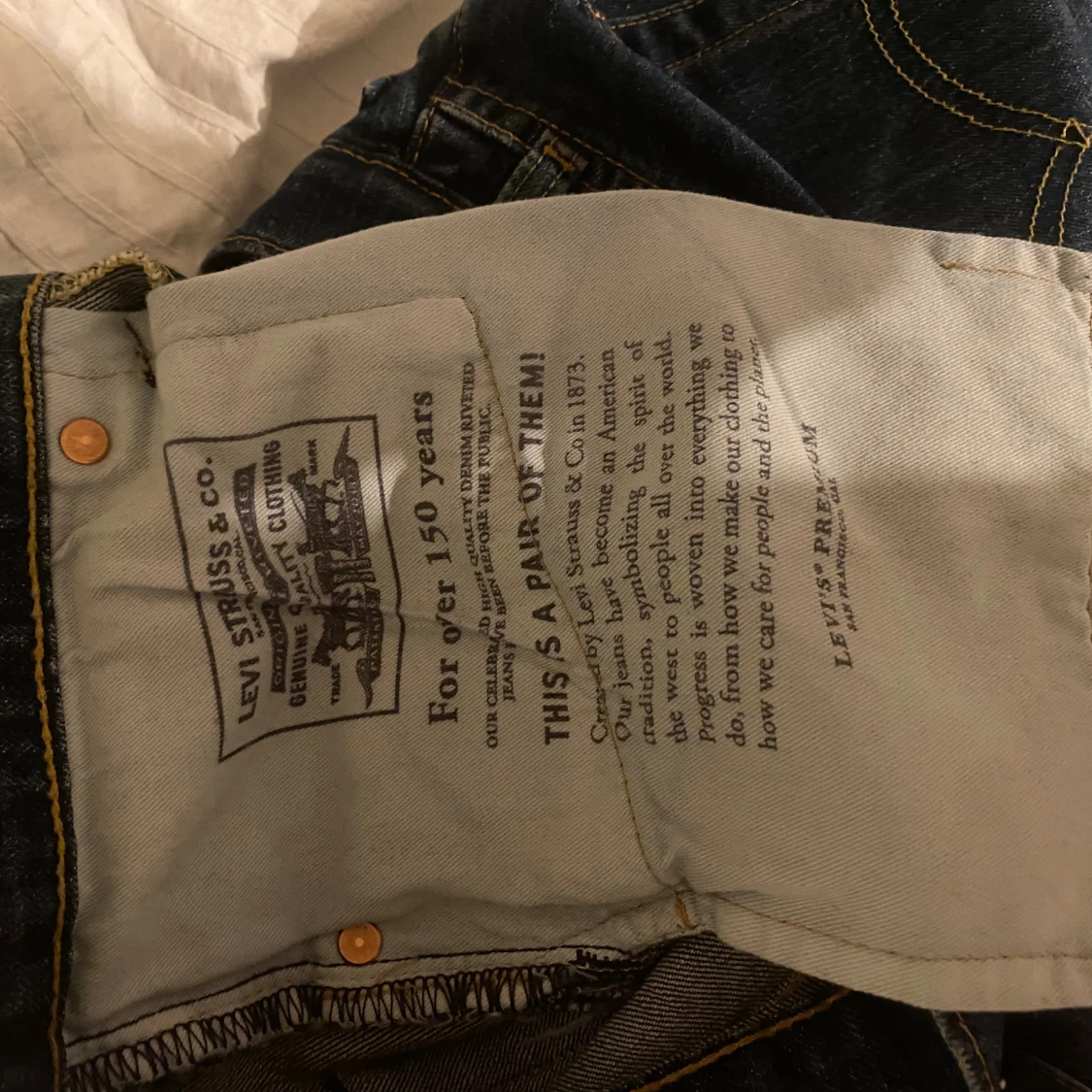 Levi's 502 blåa jeans - 4