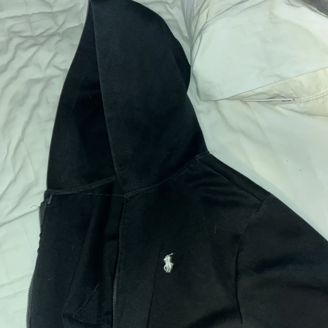 Svart Ralph lauren zip hoodie.