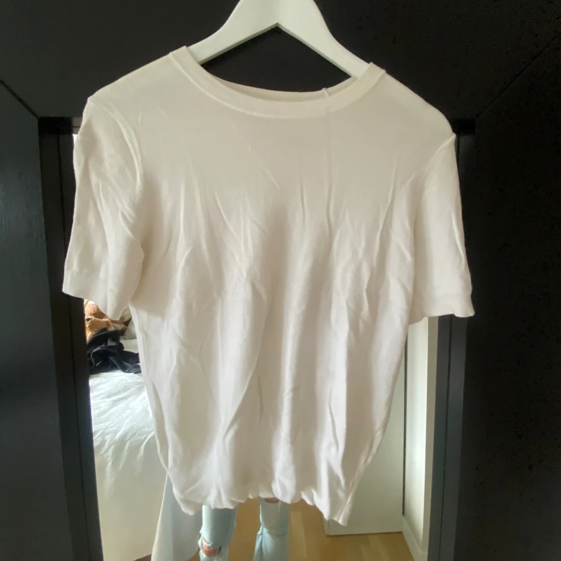 Vit stickad topp Zara - 1