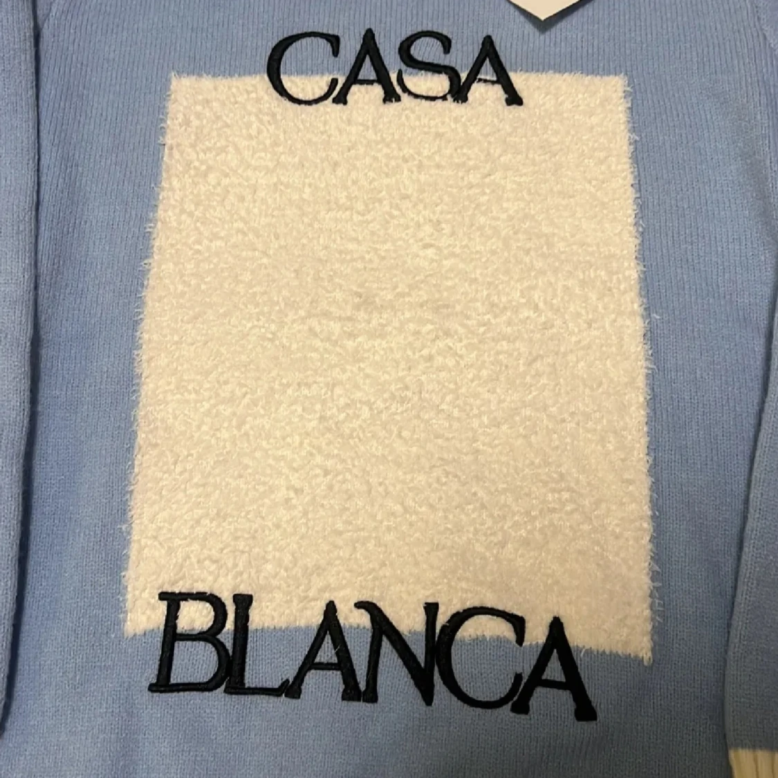 Ljusblå stickad tröja Casablanca M - 1