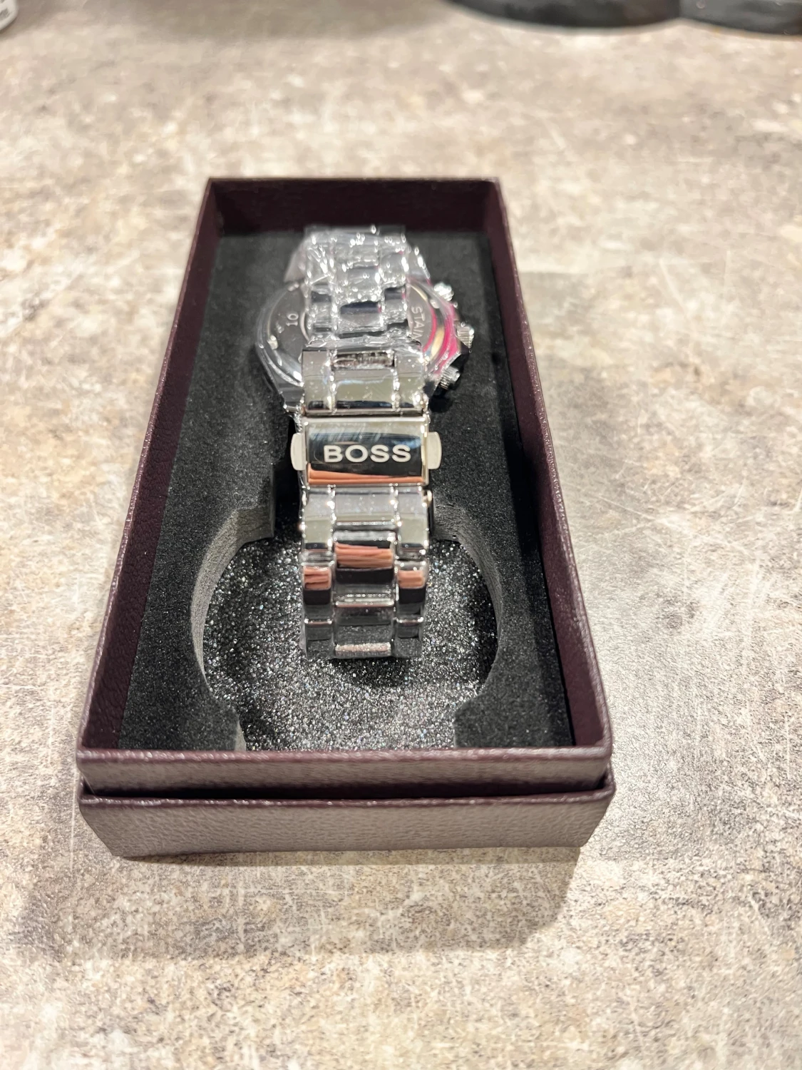 Blå och silver Hugo Boss klocka - 4