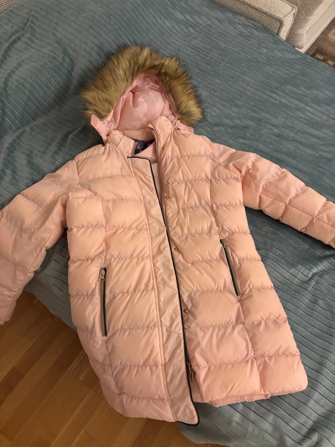 Ljusrosa pufferjacka från Vinson Polo Club
