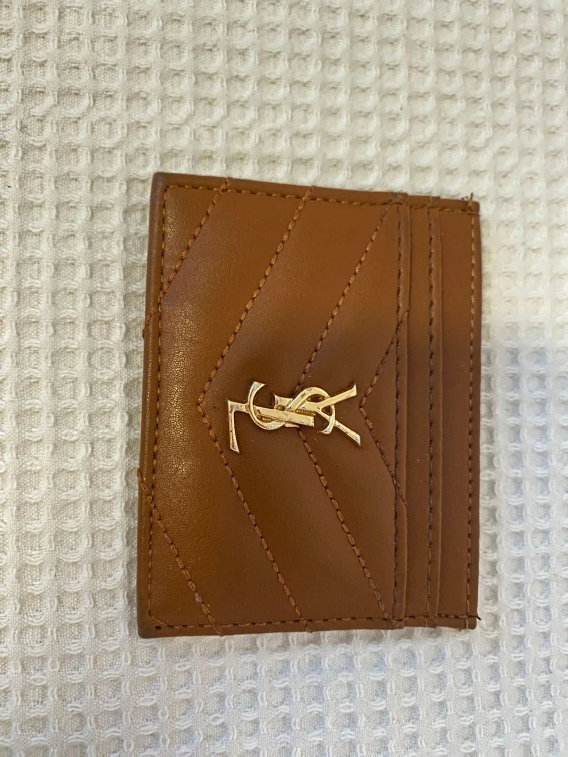 Brun YSL plånbok i skinn - 2