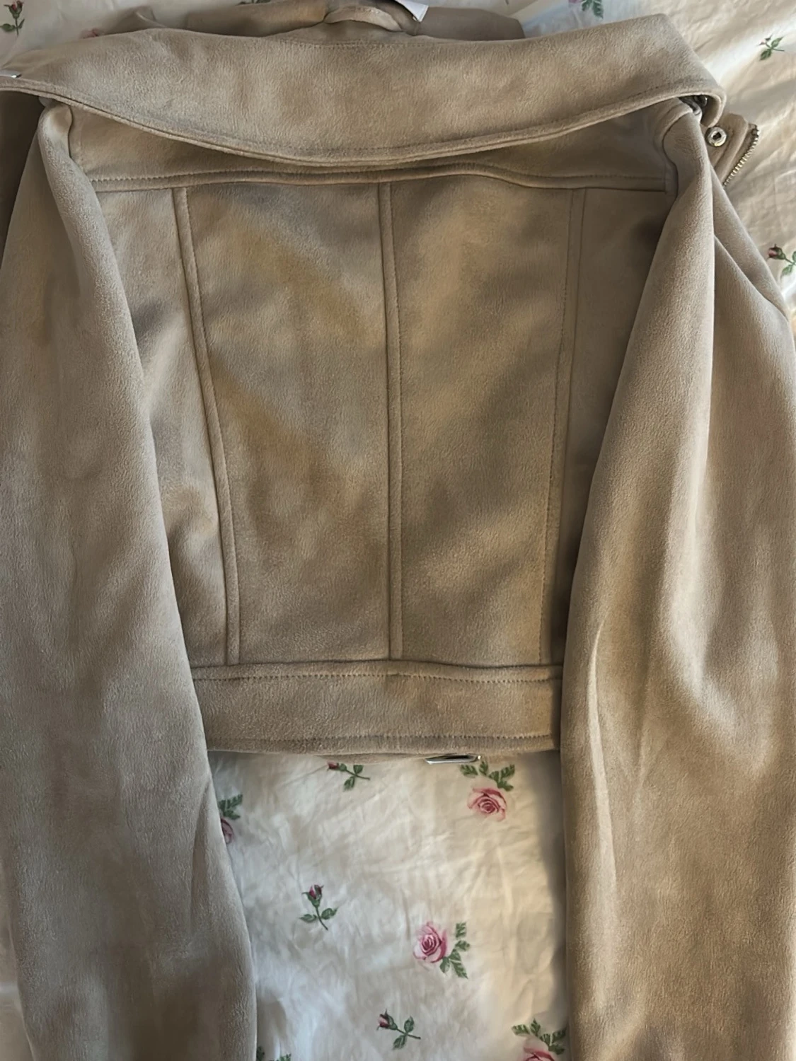 Beige mocka bikerjacka Stradivarius - 1