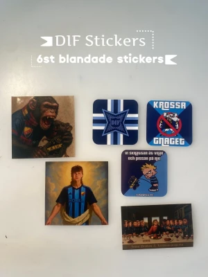 DIF stickers blandade - 6st blandade DIF stickers