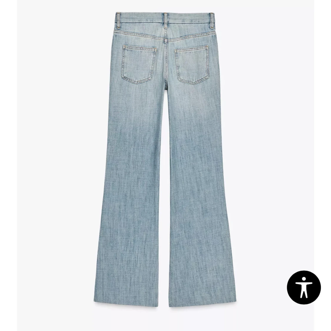 Zara Ljusblåa wide jeans med bootcut - 2