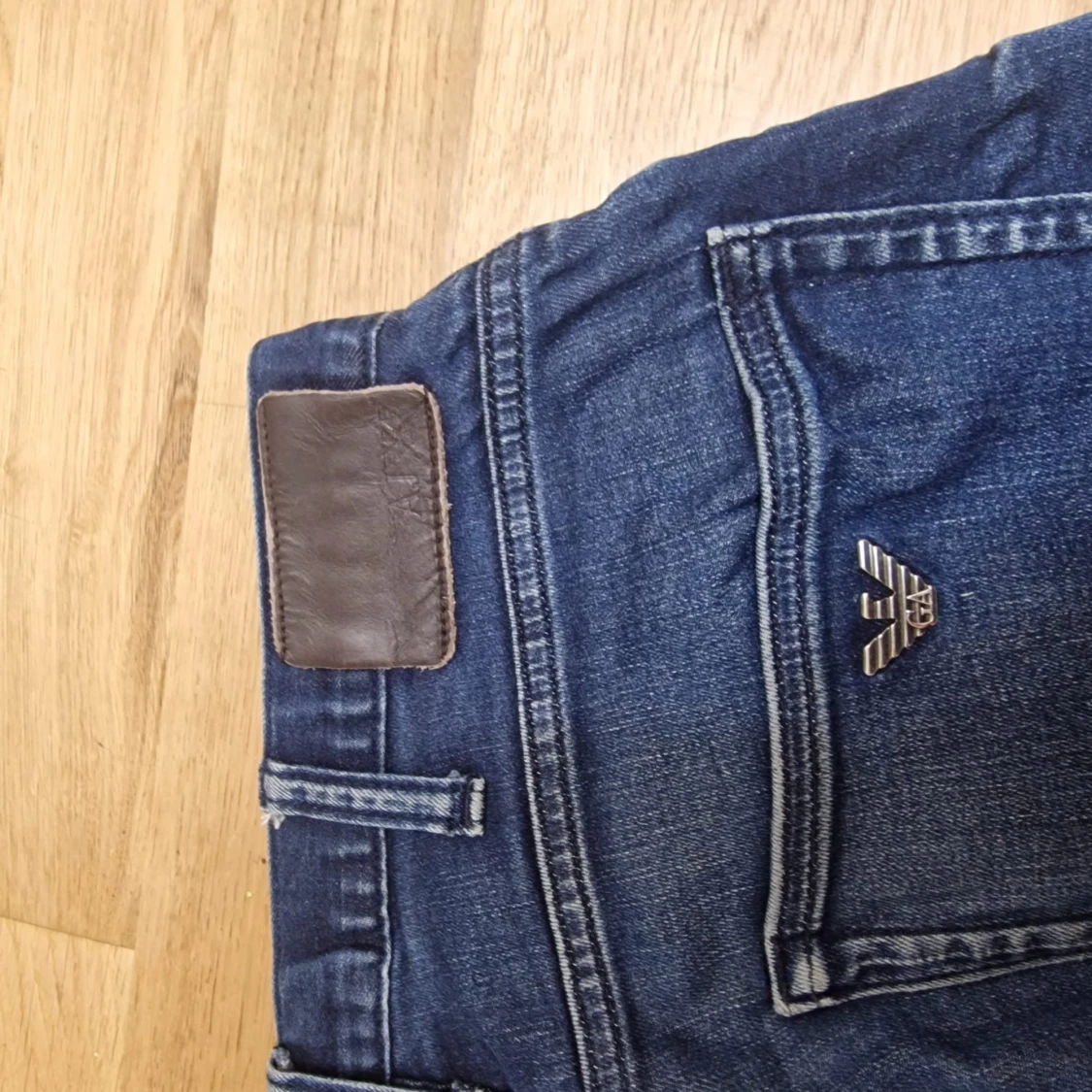 Armani Jeans blå denim byxor - 2