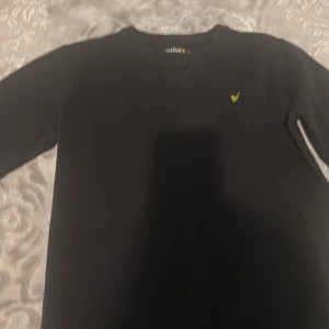 Svart tröja från Lyle & Scott - Svart långärmad tröja från Lyle & Scott med klassisk rund halsringning och den ikoniska gula loggan broderad på bröstet. Enkel och stilren design som passar perfekt till jeans eller joggers.