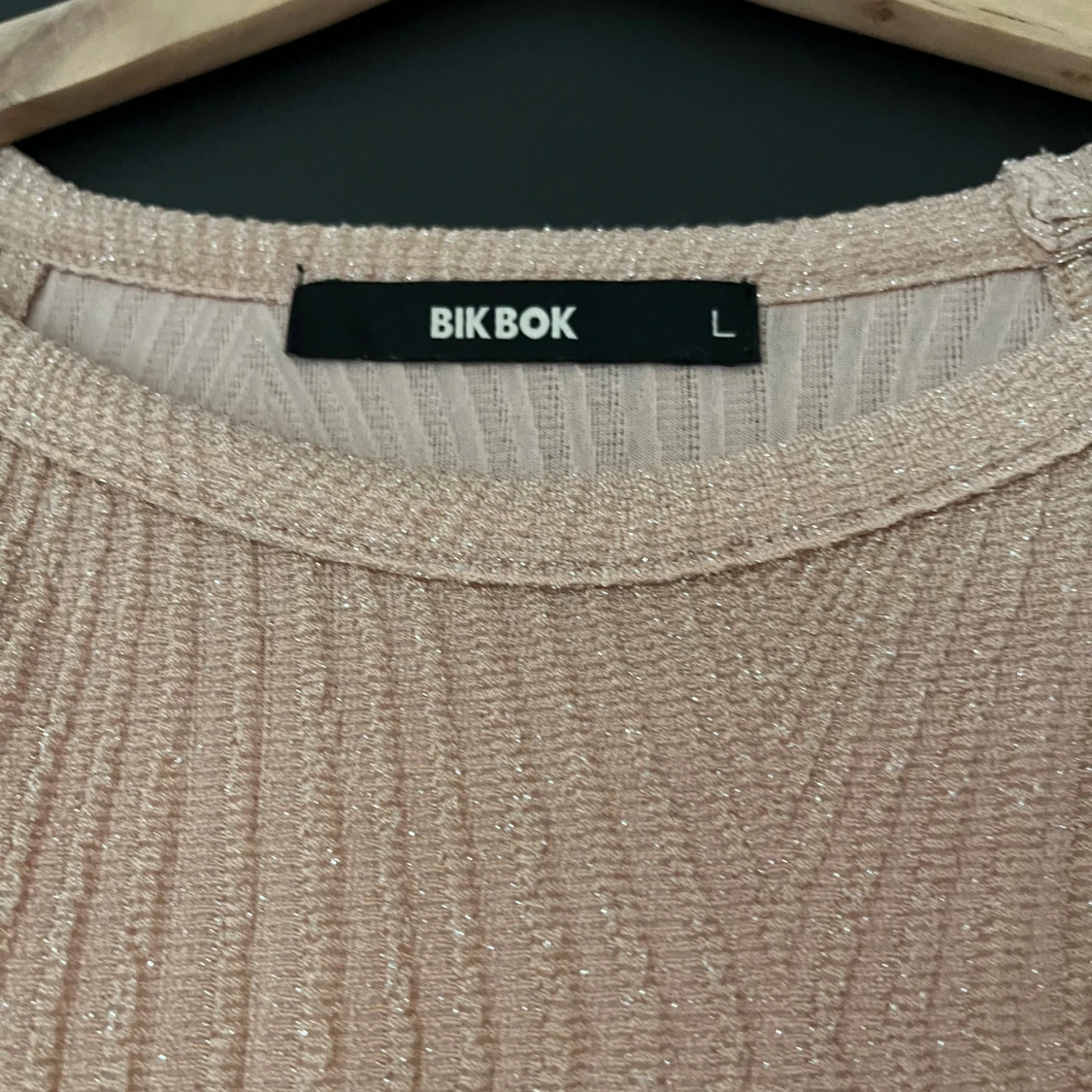 Glittrig rosa ärmlös topp Bik Bok - 1