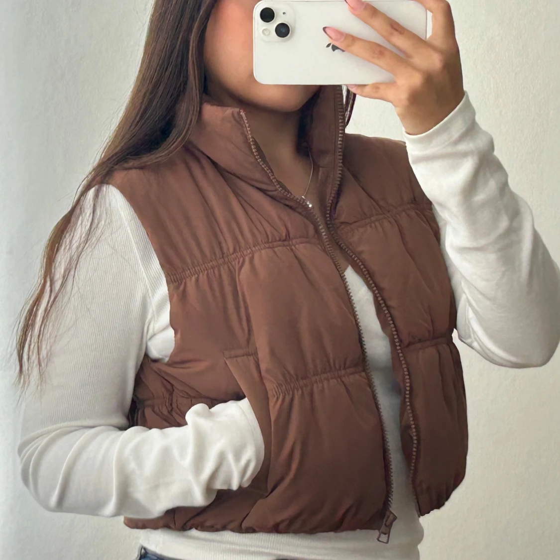 Brun dunväst från H&M  - 1