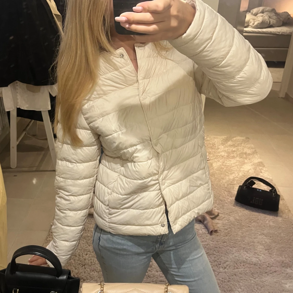 Vit/begie dunn jacka - 1