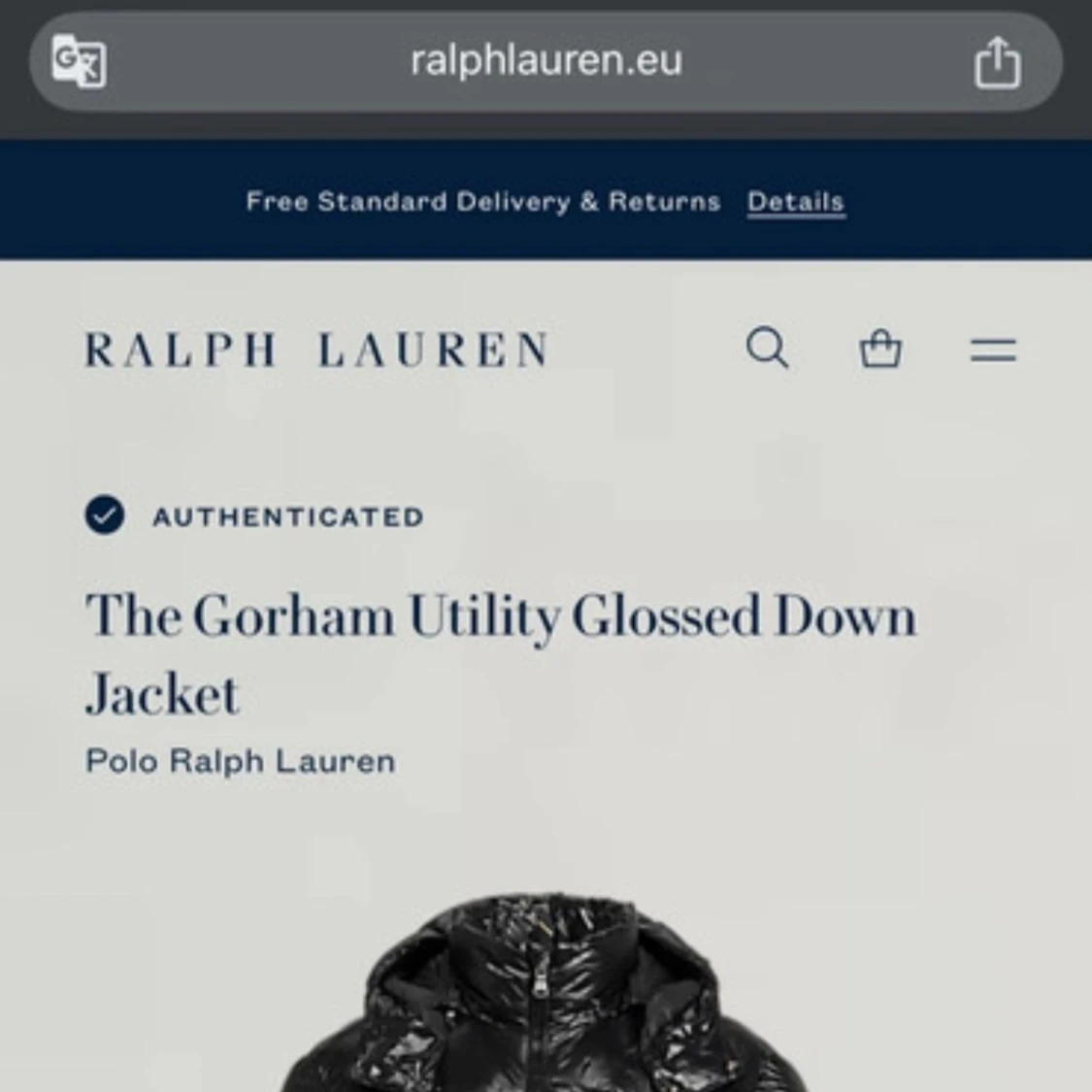 Svart dunjacka Polo Ralph Lauren - 2