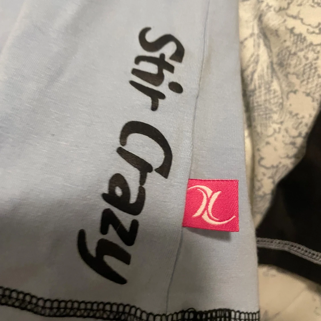 Blå och svart långärmad topp Stir Crazy - 3