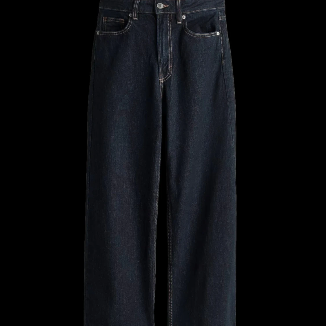 Mörkblå wide jeans från H&M, strl 40 - 3