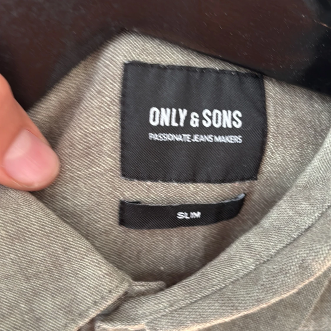 Grå linneskjorta Only & Sons slim fit - 2