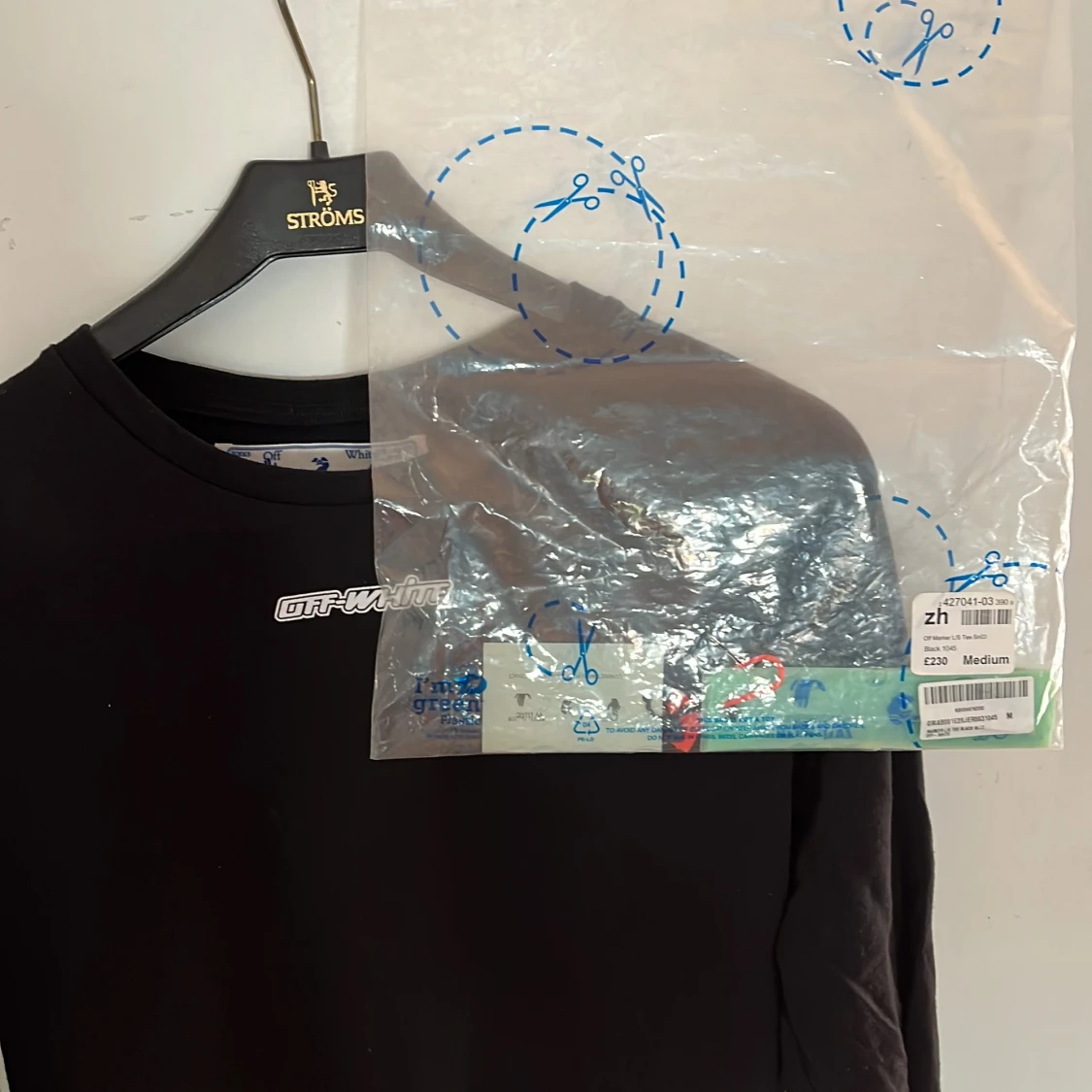 Svart långärmad Off-White tröja M - 3