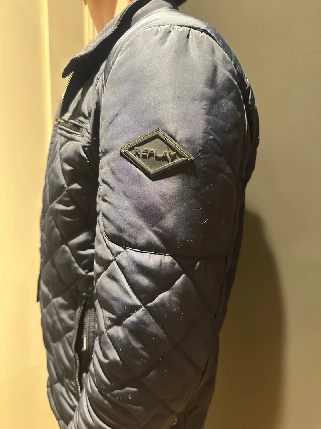 Mörkblå quiltad jacka från Replay - 2