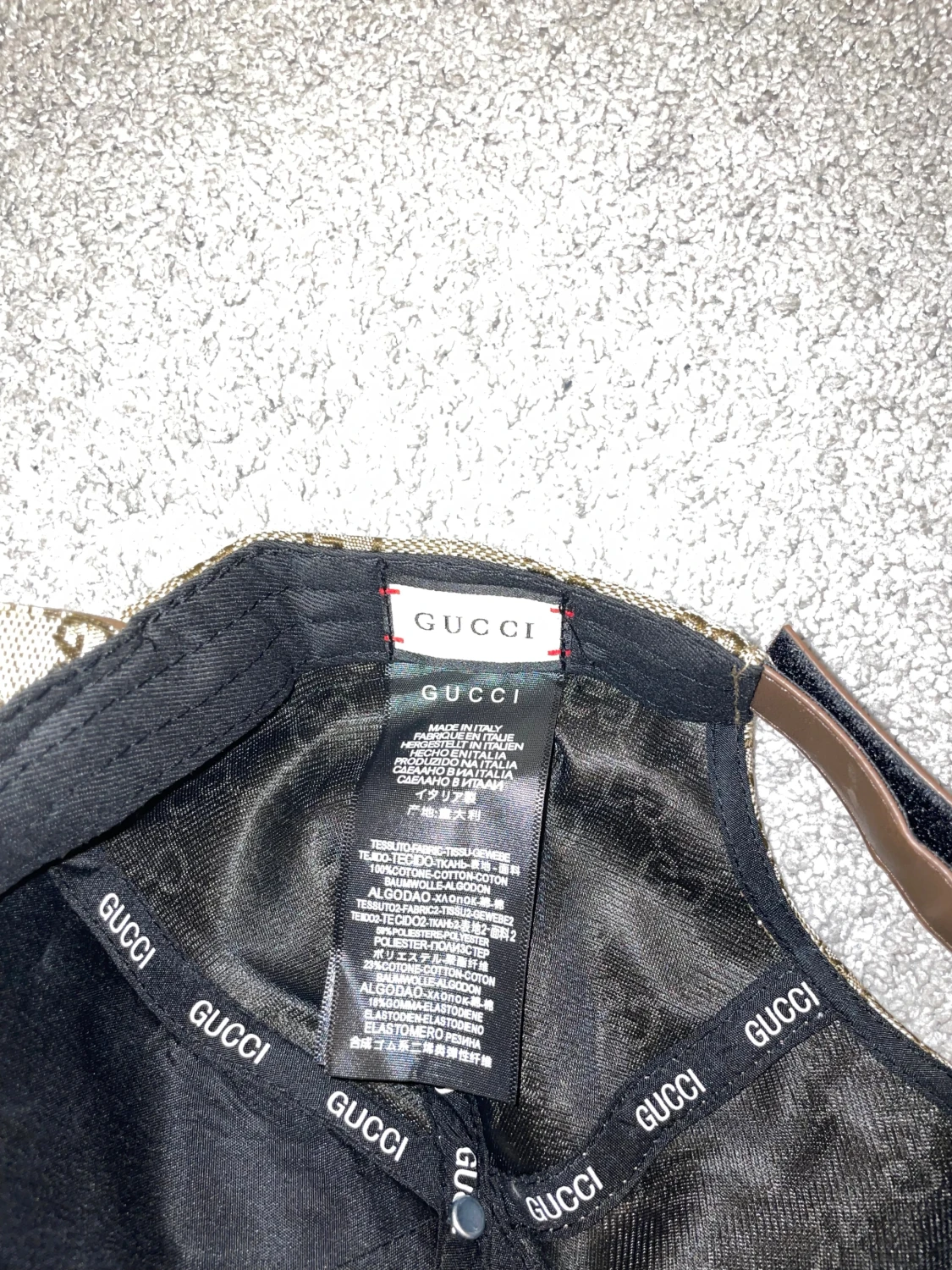  beige keps med GG-mönster - 3