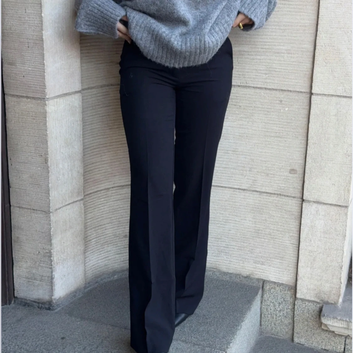 Lågmidjade kostymbyxor  - 1