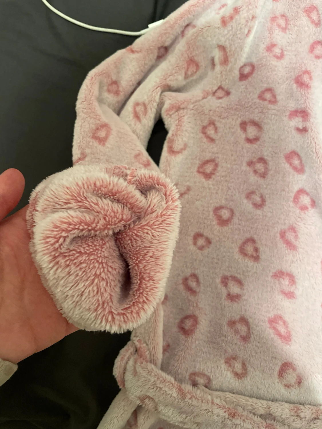 Rosa teddyjacka med hjärtan från KappAhl - 2