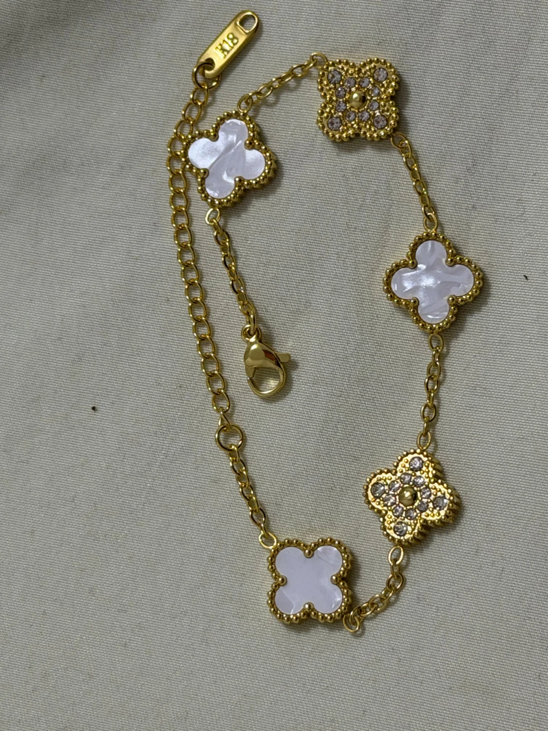 18 k Guldpläterad armband  - 1