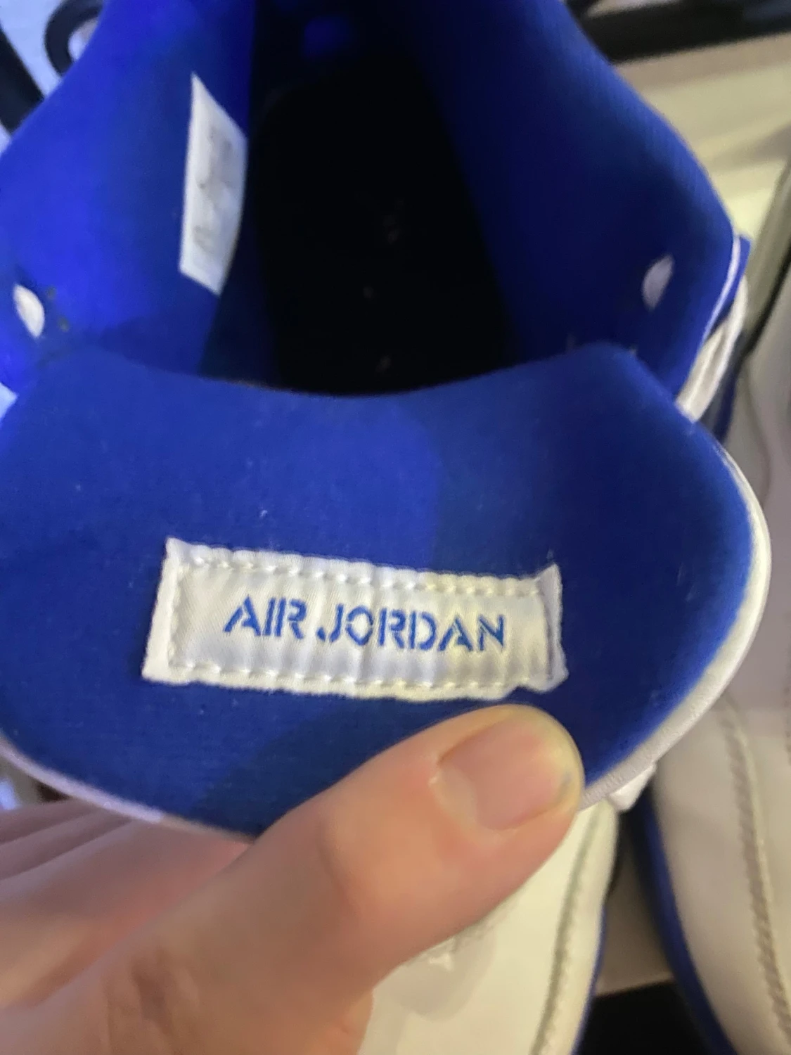 Nike Air Jordan 4 Retro blå/vit - 4