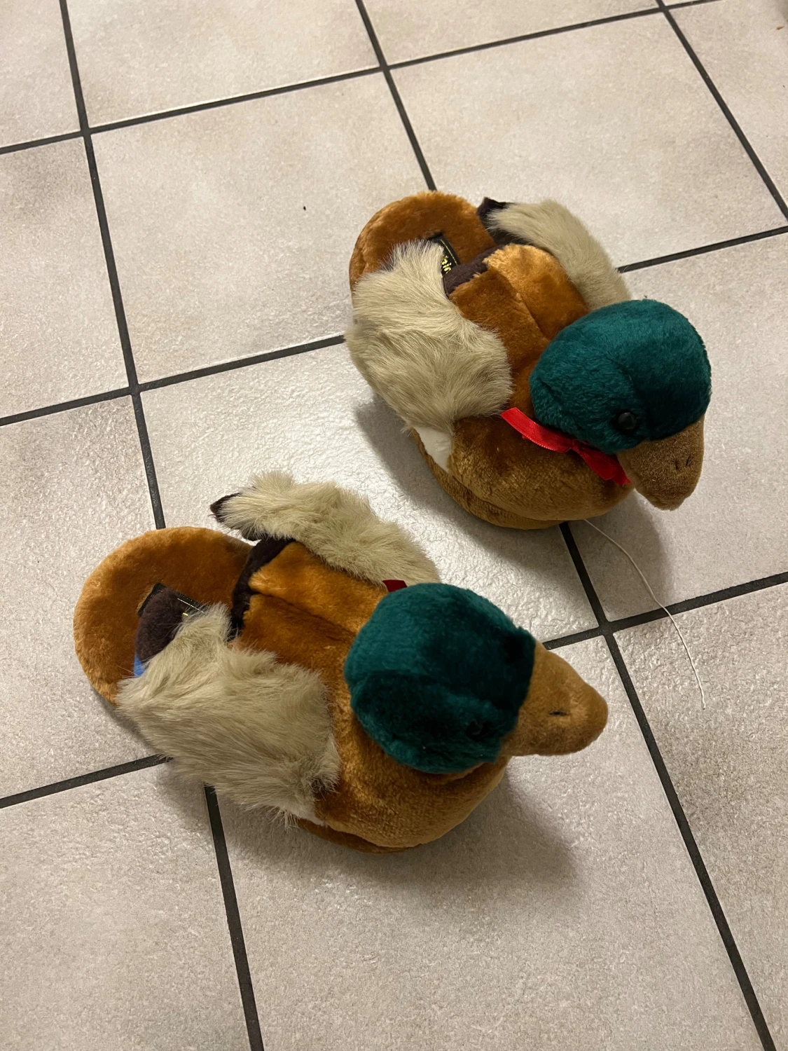 Anktofflor i plysch från Sabina, S, storlek 37/38