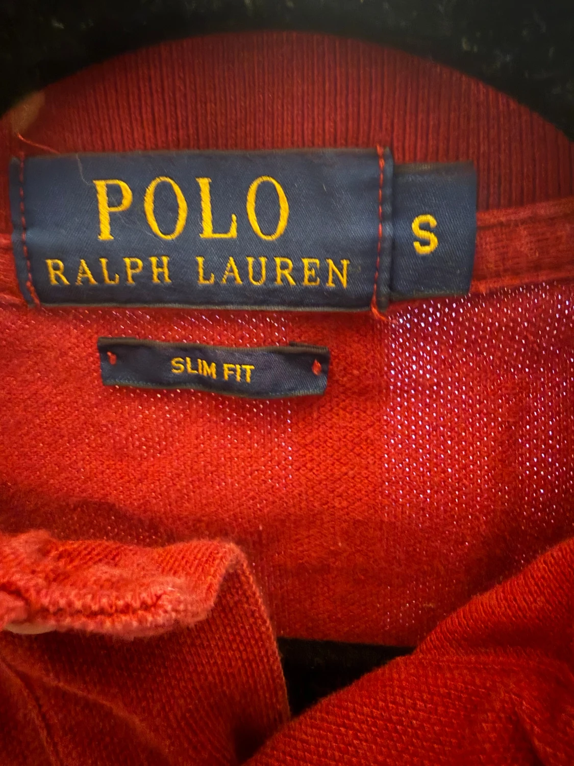 Röd Polo Ralph Lauren piké slim fit - 1
