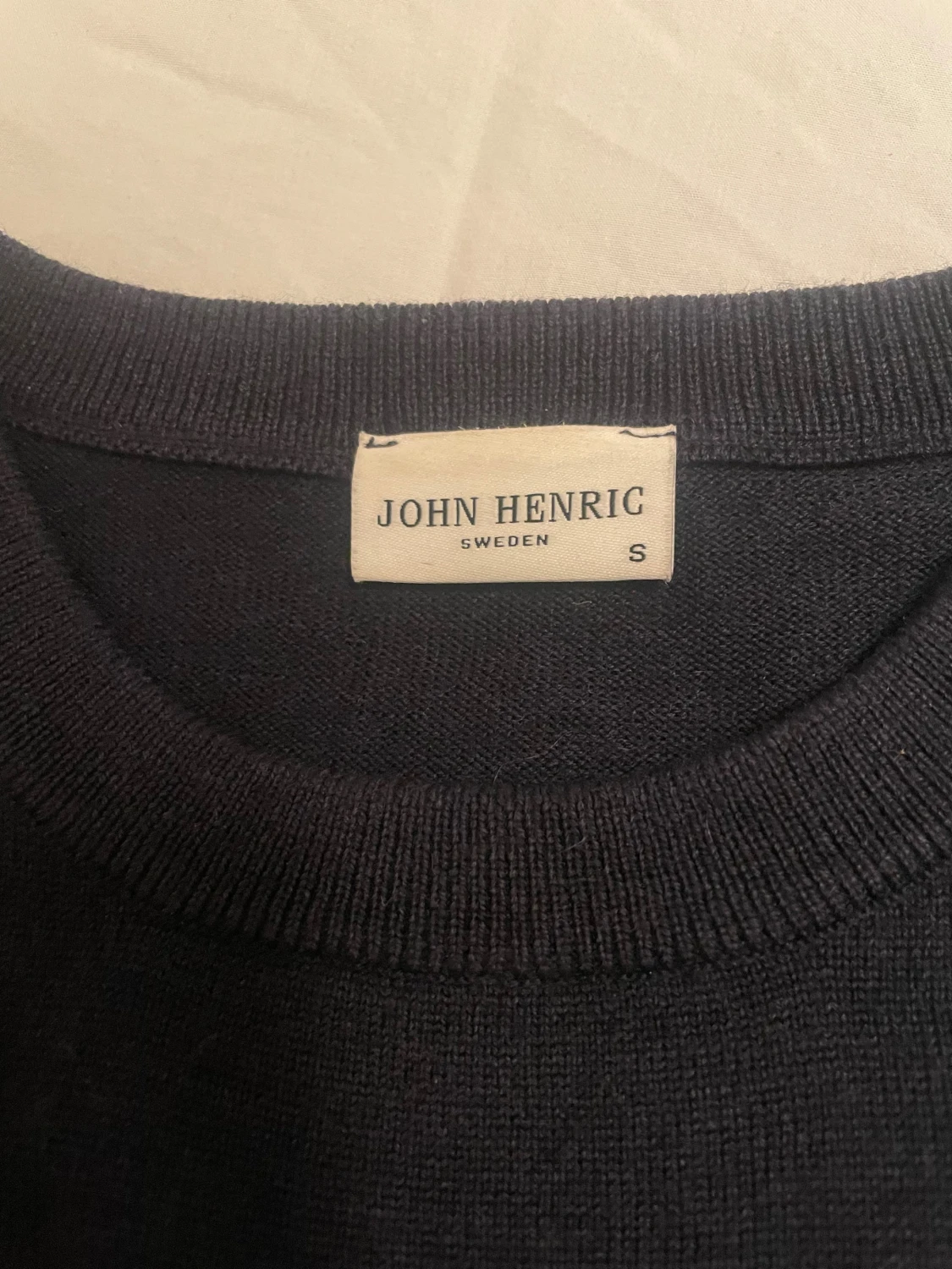 Mörkblå merinoulltröja John Henric - 2